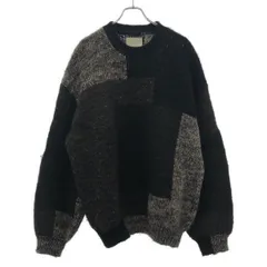 YOKE ヨーク 23AW INTARSIA BLOCKING CREWNECK SWEATER インターシャブロッキングクルーネックニットセーター YK23FW0577S ブラック×ブラウン系 3のサムネイル