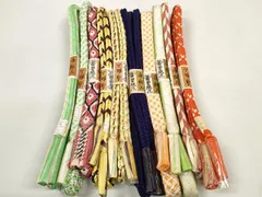 平和屋着物●和装小物　帯締め10本セット　豊縄流　手組　笹浪組　角八つ組　唐組　たこ足房　金糸　逸品　未使用　DABC1224zzz