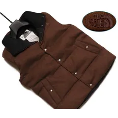 新品正規 ノースフェイス ホワイトレーベル 起毛ウールツイード STOVEL ダウンベスト メンズSブラウン(BRW)