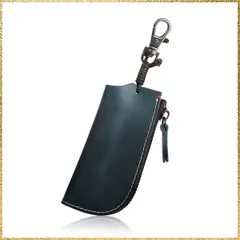 ☆彡送料無料でお届け☆彡Color:【ラウンドタイプ】ブルー_Size:ラウンドタイプ [亀登鞄製作所] キーケース メンズ 【 上質な本革使用 】【 車・家の鍵を一緒に収納 】 スマートキーケース (スマートキー対応) (牛革の最表面のみ採用) (柔らかい肌