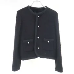 CELINE セリーヌ チェルシージャケット カシミアブークレットナッテ 2V34T593V.38NO ブラック 34のサムネイル