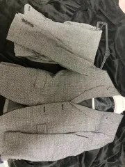 未使用) COMODO グレー CHECK メンズ スーツ セットアップ 2ピース