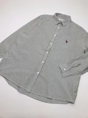 ■U.S. POLO ASSN. ユーエスポロアッスン ストライプ ネル シャツ sizeF/緑 ■◇レディース