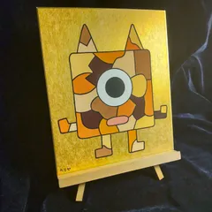 s658.アチューン絵画｜鬼神｜金潜紙（中）※開運絵画 ヒーリング スピリチュアル アチューンメント チャネリング