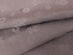 平和屋着物●上質な色無地　草花地紋　紫苑色　そめの近江謹製　正絹　逸品　未使用　AABG3484cs