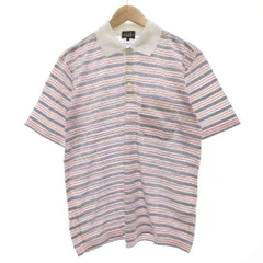 ダンヒル dunhill ポロシャツ L 半袖 ボーダー マルチカラー /AE ■GY61