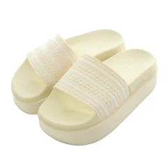 アディダスオリジナルス adidas originals ADILETTE BONEGA SLIDES スライド サンダル 22.5cm 白 ホワイト 厚底 エンボス加工 GZ4328 /RI ■OS