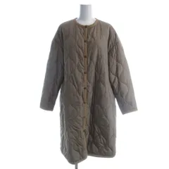 アーバンリサーチ URBAN RESEARCH キルティングAラインコート 36 茶 ブラウン ノーカラー 長袖 /AB ■OS