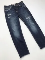 ザラ ダメージ加工 スキニー デニムパンツ size31/青 ■■レディース