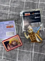 (まとめ) HUNTER×HUNTER クラピカ ぬいぐるみセット アクリルスタンド キーホルダー 缶バッジ