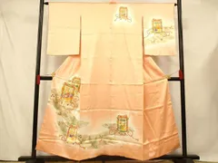 平和屋着物■訪問着　駒刺繍　貝桶文　暈し染め　金彩　正絹　逸品　AABF3165fw