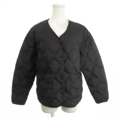 ユニクロ UNIQLO ULTRA LIGHT DOWN ダウンジャケット M 黒 ブラック キルティング Vネック 長袖 211-438258 /AO2 ■GY61