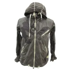 ディーゼル DIESEL ジャケット パーカー S カーキ カモフラ柄 迷彩柄 ジップアップ ミドル丈 /YS5 ■GY61