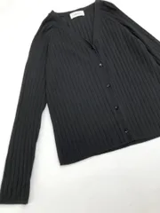 Mila Owen ミラオーウェン 長袖 リブ カーディガン size0/黒 ◆■レディース