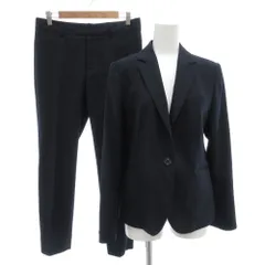 レミュー LES MUES セットアップ スーツ テーラードジャケット パンツ チェック 1B 背抜き センターベント 9 紺 ネイビー /GV