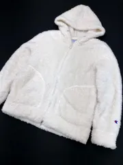 Champion チャンピオン フリース ジップアップ パーカー sizeM/白 ◆■レディース