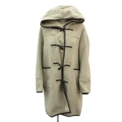 ナノユニバース nano universe The 1st. floor ダッフルコート 38 ライトベージュ フード付き トグルボタン 裏ボア ロング丈 /YS19 ■GY61