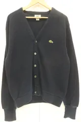 【中古】 IZOD LACOSTE メンズカーディガン M カーディガン IZOD LACOSTE M 紺 ネイビー ロゴ