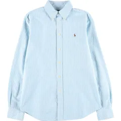 古着 ラルフローレン Ralph Lauren CUSTOM FIT 長袖 ボタンダウンストライプシャツ レディースM相当/eaa608645