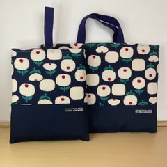 入園入学2点セット　りんりんのハンドメイドレッスンバッグ上履き入れ　お花柄　キルティング