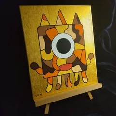 s659.アチューン絵画｜鬼神｜金潜紙（中）※開運絵画 ヒーリング スピリチュアル アチューンメント チャネリング