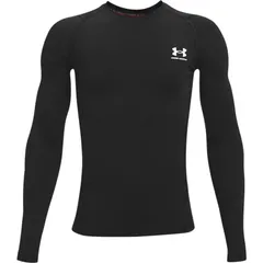 UNDER ARMOUR(アンダーアーマー) UAヒートギアアーマー ロングスリーブ シャツ（トレーニング/BOYS） (1361731)、(001)Black