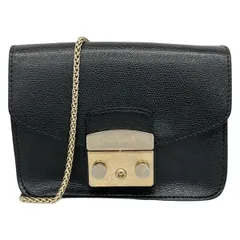 FURLA(フルラ) ショルダーバッグ メトロポリス 黒 チェーンショルダー レザー