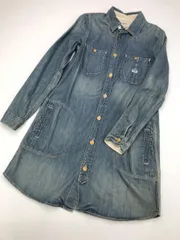Lee リー 長袖 ロング デニム シャツ sizeM/青 ◇■レディース