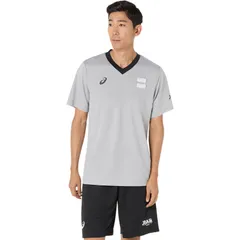 アシックス asics レフリーシャツ Basketball バスケットボール 半袖トップス (2063A424)、(022)MIDGREY