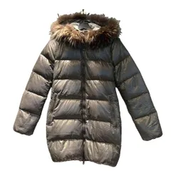 デュベティカ DUVETICA ファーダウンコート ラクーンファー ジップアップ 38 カーキ 