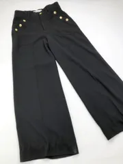 ザラ 金釦 タック ゴールド センタープレス RN77302 トラウザー パンツ sizeS/黒 ◇■レディース