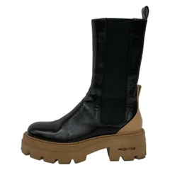 sergio rossi(セルジオロッシ) ロングブーツ 38 レディース - 黒 サイドゴア レザー