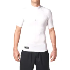 UAヒートギアアーマー コンプレッション ショートスリーブ モック(ベースボール/MEN) UNDER ARMOUR アンダーアーマー (1358642)、(100)White