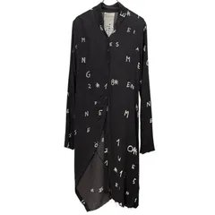PAL OFFNER 18AW レーヨン抜染英字ナンバリングプリントカットオフロングシャツ ブラウス トップス アウター 総柄のサムネイル