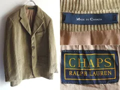 80sビンテージ カナダ製 CHAPS RALPH LAUREN チャップス ラルフローレン 太畝コーデュロイ 3Bテーラードジャケット ブレザー 38 USA古着