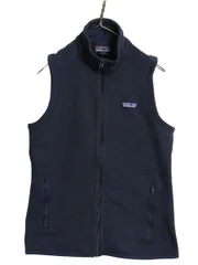 【お得なクーポン配布中!】 パタゴニア ベターセーター ベスト レディース M / 21年製 フリース セーター 前開き フルジップ アウトドア ハイネック 裏起毛 重ね着 紺