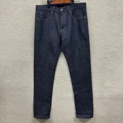 ユニクロ カジュアル 生デニム セルビッジ デニム ズボン 32インチ A05439