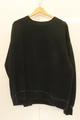 【中古】 BEAMS HEART メンズスウェット M ステッチビッグスウェットプルオーバー BEAMS HEART M 黒 ブラック 白 ホワイト
