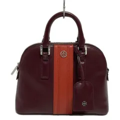 TORY BURCH(トリーバーチ) ハンドバッグ - ボルドー×オレンジ レザー