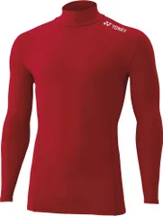 ヨネックス YONEX ジュニアハイネック長袖シャツ 機能インナー トップス アンダーウェア コンプレッション 着圧感 ストレッチ 日本バドミントン協会審査合格品 部活 試合 キッズ  STBF1015J 037 ワインレッド