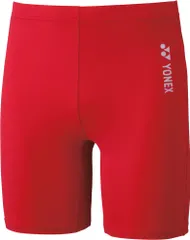 ヨネックス YONEX ジュニアハーフスパッツ 機能インナー タイツ コンプレッション 着圧感 ストレッチ 日本バドミントン協会審査合格品 部活 試合 フィットネス キッズ  STBF2015J 001 レッド