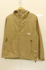 【中古】 THE NORTH FACE メンズマウンテンパーカー S COMPACT JACKET THE NORTH FACE S ベージュ 肌色 ロゴ