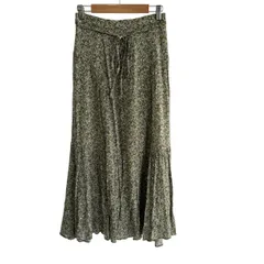 FRAY I.D(フレイアイディー) ロングスカート サイズ0 XS レディース美品  - グリーン×マルチ 花柄