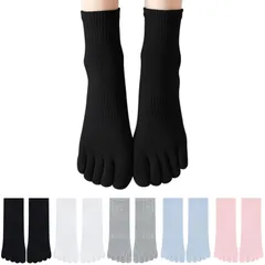 可愛い おしゃれ レディース靴下 靴下 スポーツ 吸汗 消臭 薄手 ランニング 綿 通気 女性 ５本指靴下 【吸湿速乾・防菌防臭・三重脱げ防止】 ５足セット 四季用 くるぶし レディース 22-25cm 五本指ソックス [SLEEPSINERO]