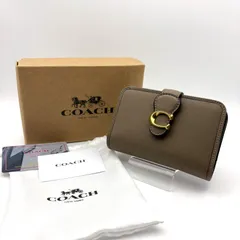 【 箱付／未使用 】COACH　コーチ　タビー　ミディアムウォレット　二つ折り財布　レザー　ブラウン