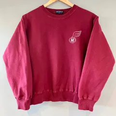 90〜00's OLD UNIQLO オールド ユニクロ スウェットシャツ トレーナー 裏起毛 えんじ色 ワインレッド ボルドー バーガンディ 赤紫 レディース Sサイズ