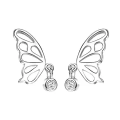 ピアス レディース アレルギー対応 蝶々 バタフライ 舞い飛ぶ蝶 揺れる アクセサリー 誕生日 結婚記念日 母の日 ポイント消化
