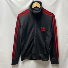 正規品/95 adidas アディダス ヨーロッパ 검빨 ブラック/レッド トラックジャージ/トップス