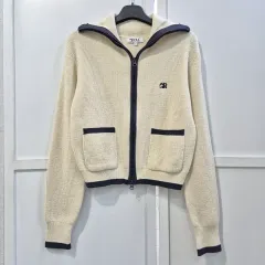 グローブ ジップアップ ニット カーディガン