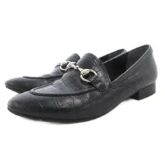 リーガル REGAL ビットローファー クロコ型押し レザー 23cm 黒 ブラック /GV